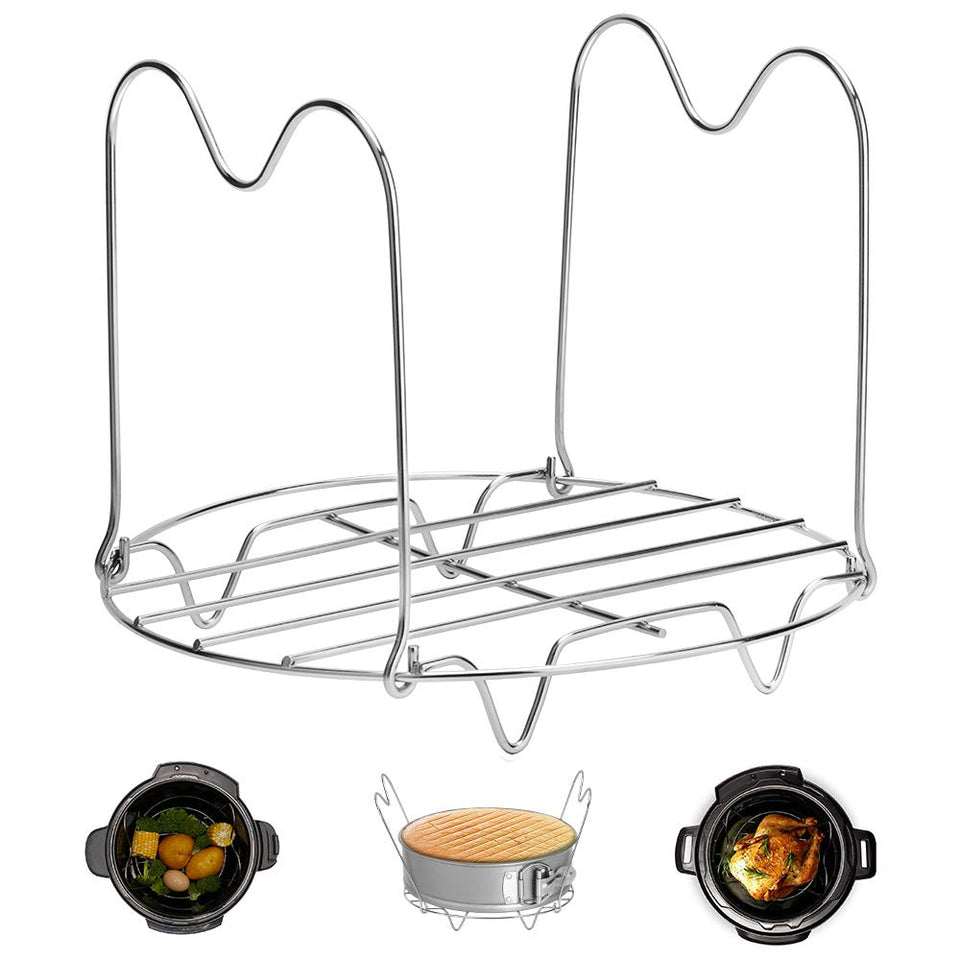 Createy steamer rack trivet with handles lifting food safely from the Instant Pot