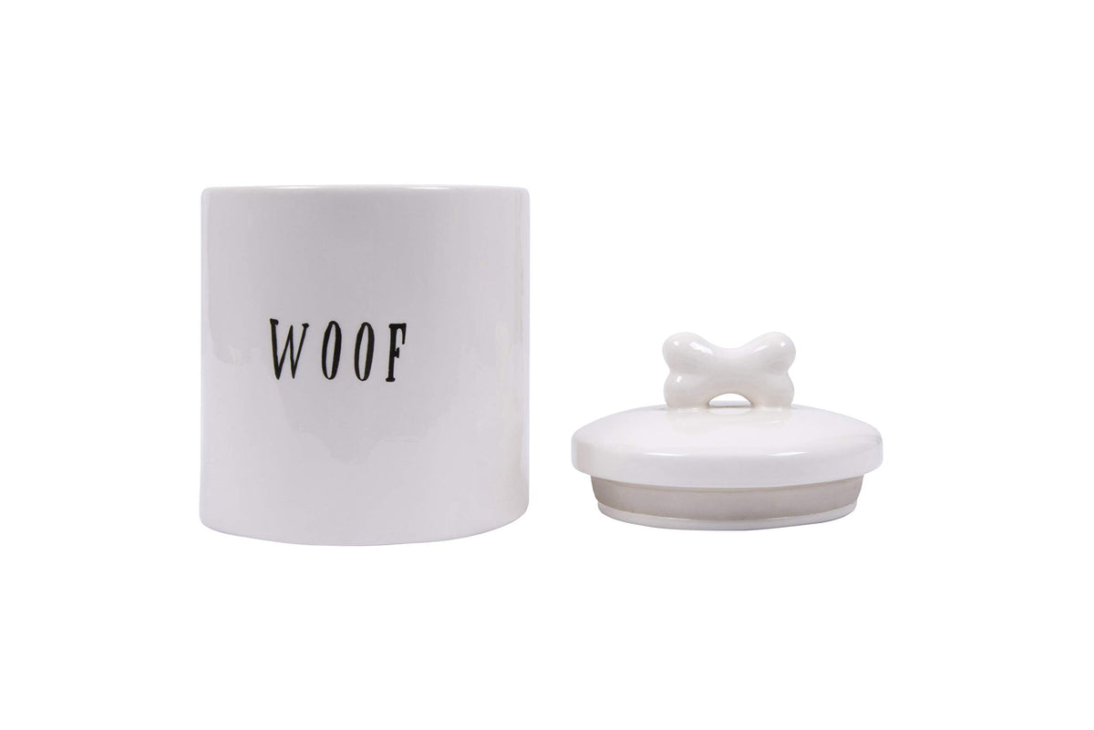 Creative Co-Op 6x6x8.5 inch jar highlights compact storage size.