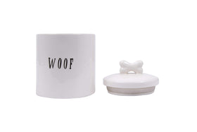 Creative Co-Op 6x6x8.5 inch jar highlights compact storage size.