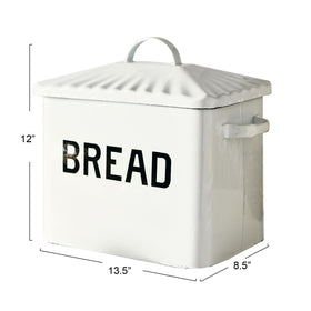 Creative Co-Op Bread box measures 13.5 by 8.5 by 12 inches.