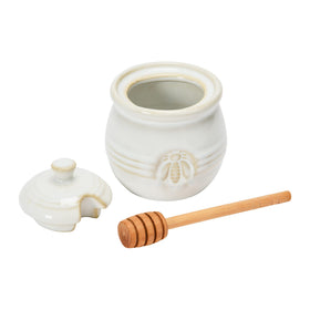 Creative Co-Op stoneware pot safe for microwave, oven, and dishwasher for easy cleanup.