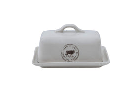 Creative Co-Op butter dish is dishwasher safe for easy cleanup