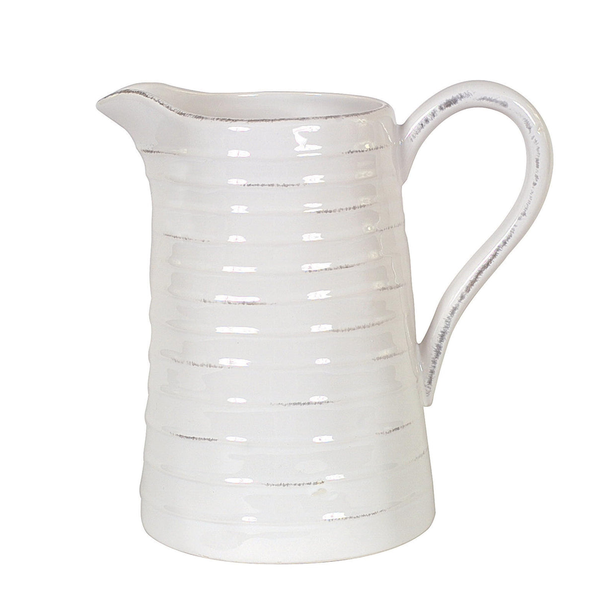 Creative Co-Op White Ceramic Pitcher microwave safe for quick reheats