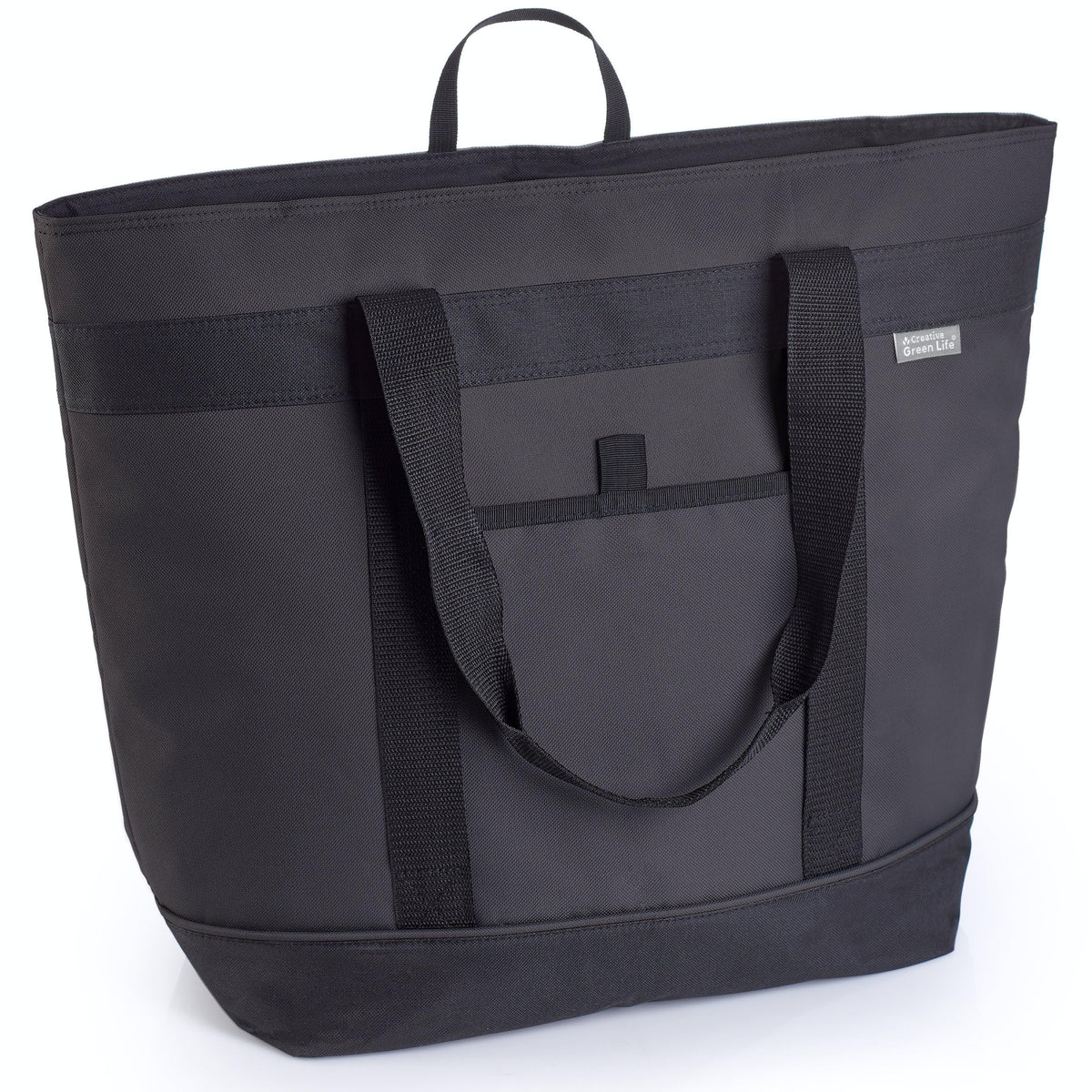 Creative Green Life jumbo cooler bag front view showing roomy capacity for drinks