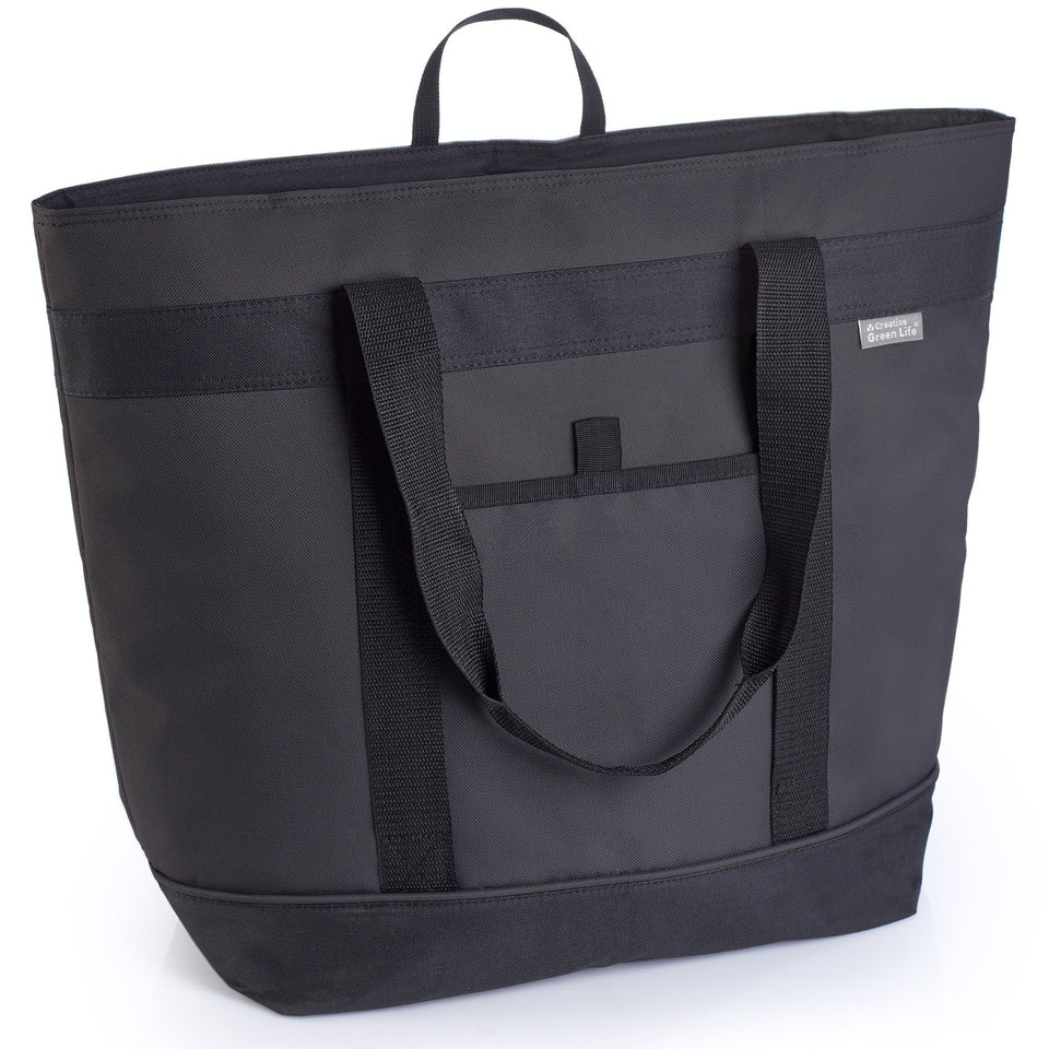 Creative Green Life jumbo cooler bag front view showing roomy capacity for drinks