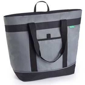 Creative Green Life Jumbo Cooler Bag gray with zipper top, ready for on-the-go meals.