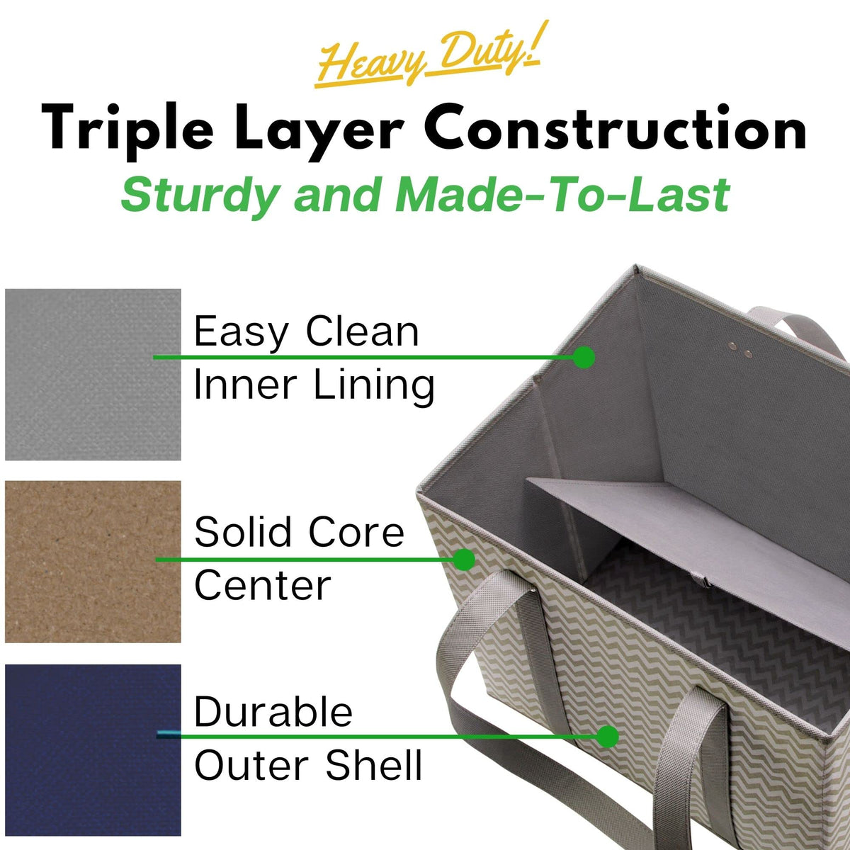 Creative Green Life long handles improve comfort when carrying tall items