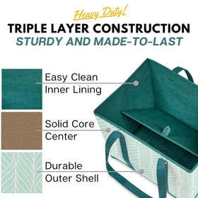 Creative Green Life reusable grocery bags spill-proof trunk design keeps items secure.
