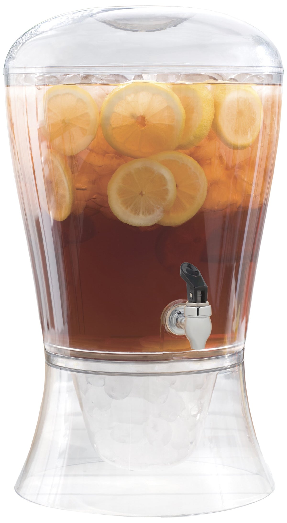 CreativeWare 3-Gallon Beverage Dispenser front view, crystal-clear acrylic for easy serving.