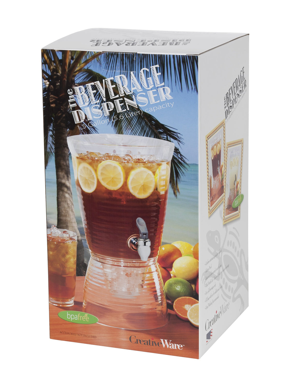 CreativeWare Bark Dispenser durable clear acrylic design resists breakage at events.