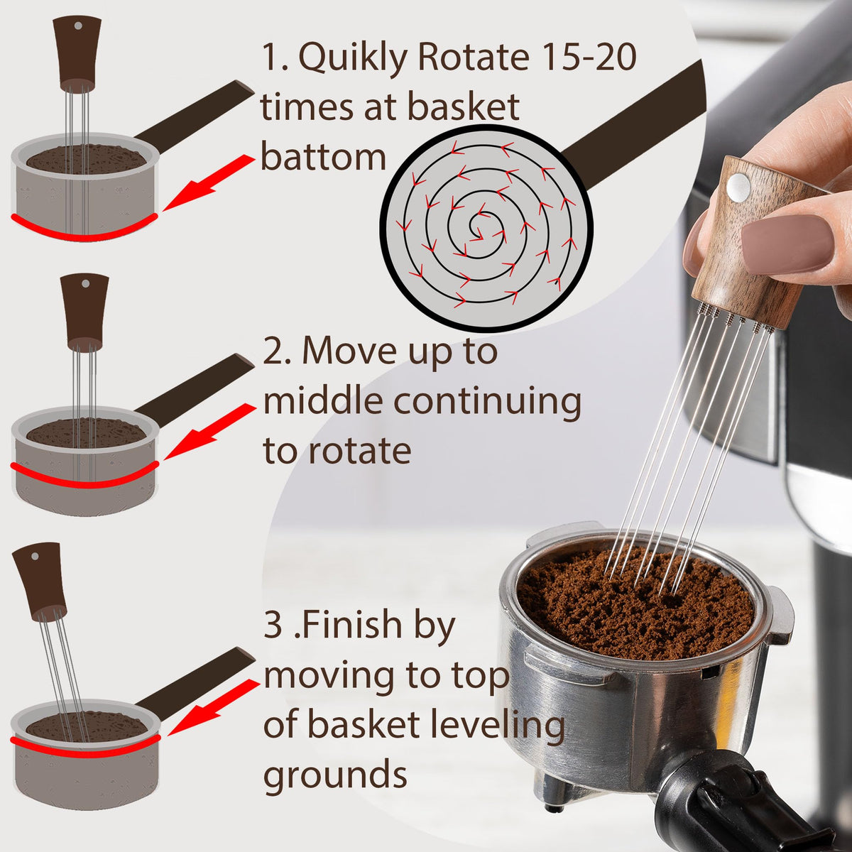 Creatomer WDT tool insert guides needles into holder for smooth setup.