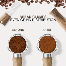 Creatomer WDT handmade walnut wood craftsmanship for barista-grade tools.