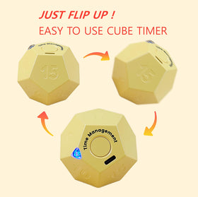 CREAVIVA Cube Pomodoro shows 11 preset intervals for study and work