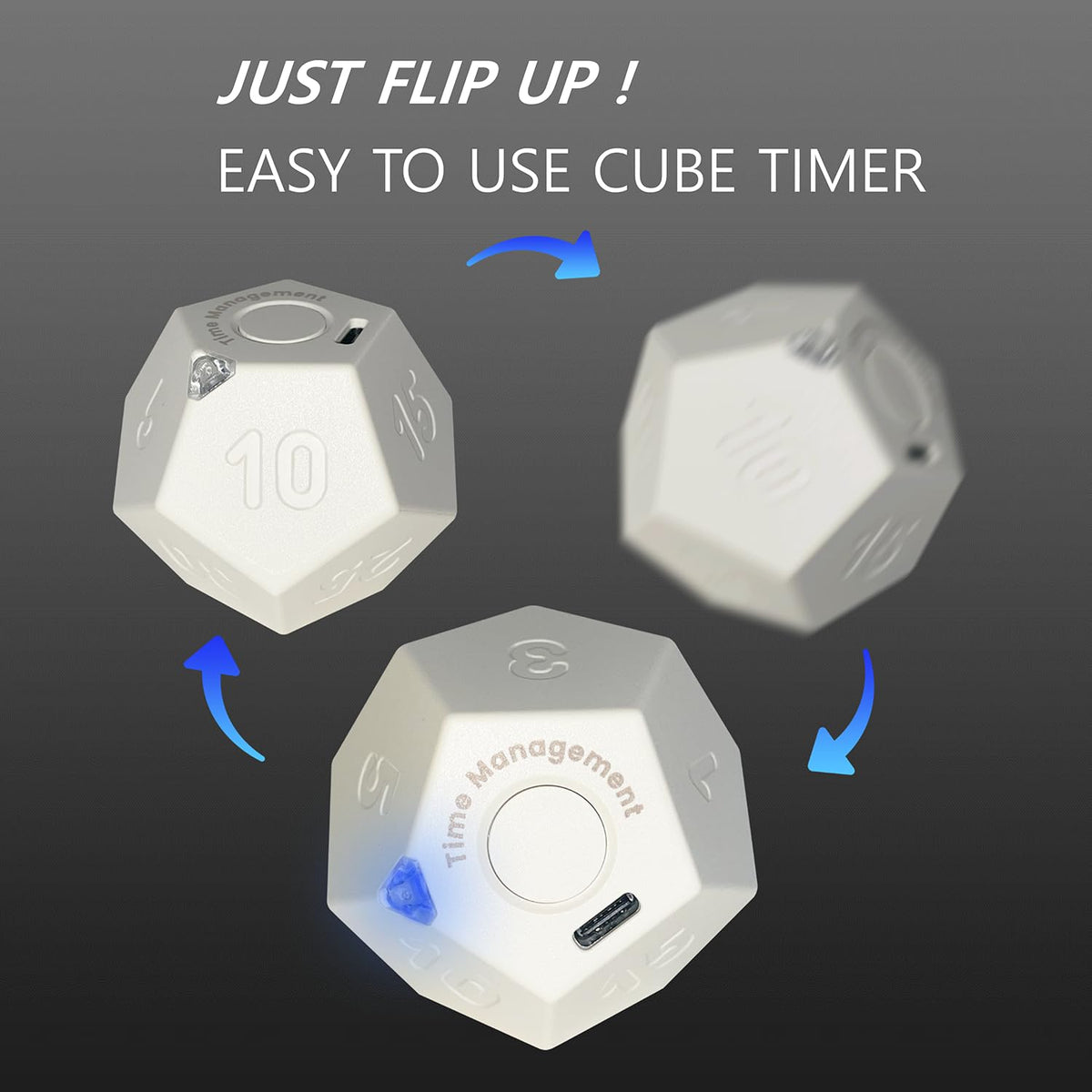CREAVIVA Cube Pomodoro Timer flip-to-start action for rapid task transitions