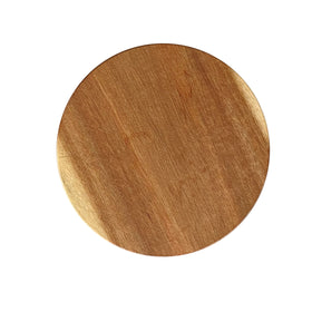 Cregugua acacia coasters with rustic holder keep the set organized and accessible