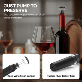 Crenova gift-set image highlighting comprehensive wine kit