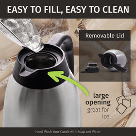 CRESIMO one-hand pour carafe keeps beverages accessible.