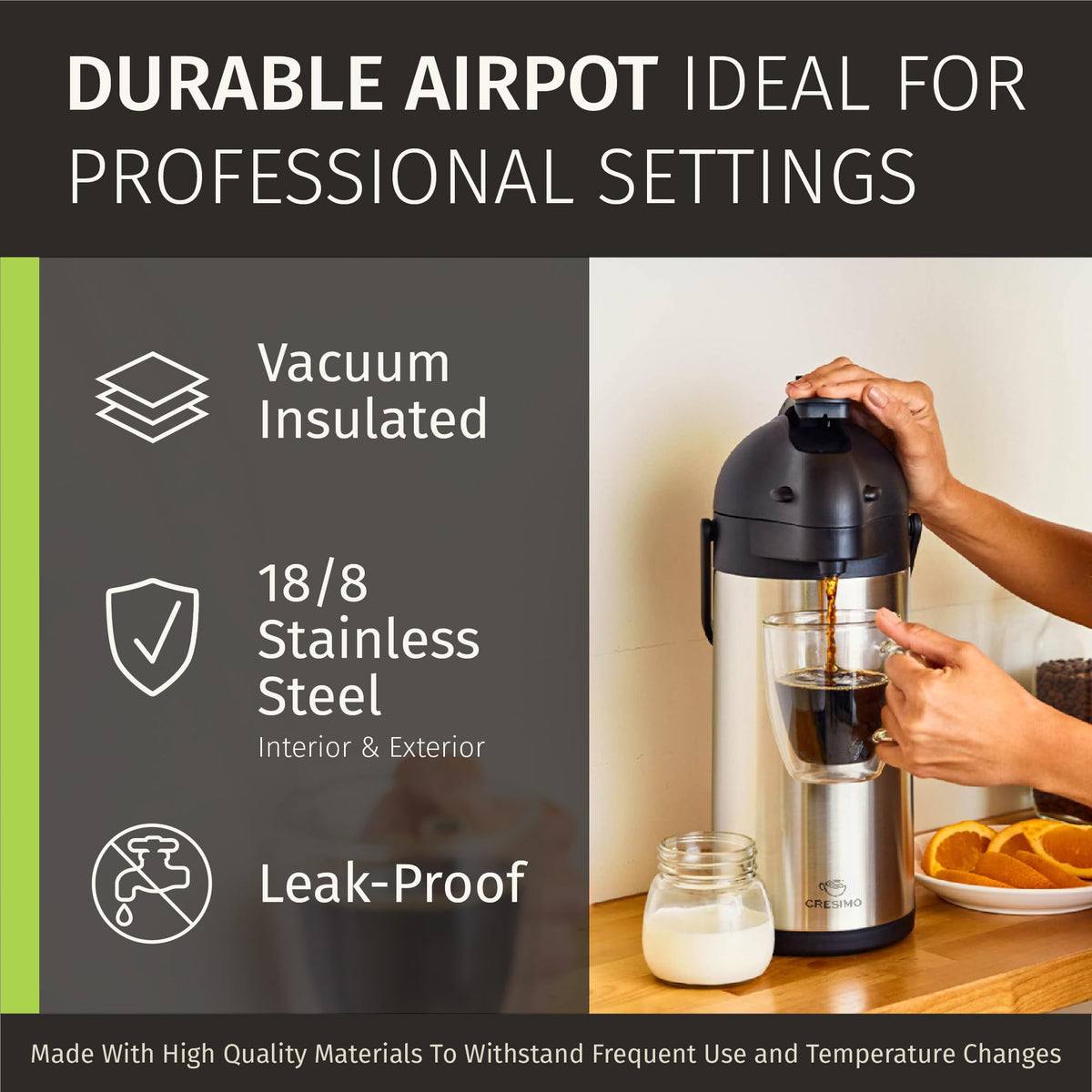 Cresimo hot beverage dispenser suitable for coffee and hot chocolate.