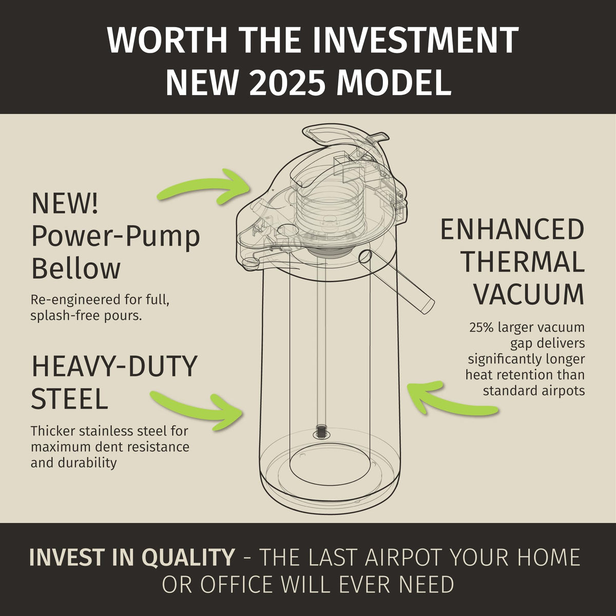 Cresimo pump-dispense action enables controlled servings.