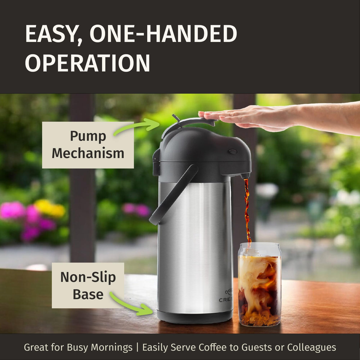 Cresimo top opening design makes cleaning quick and easy.