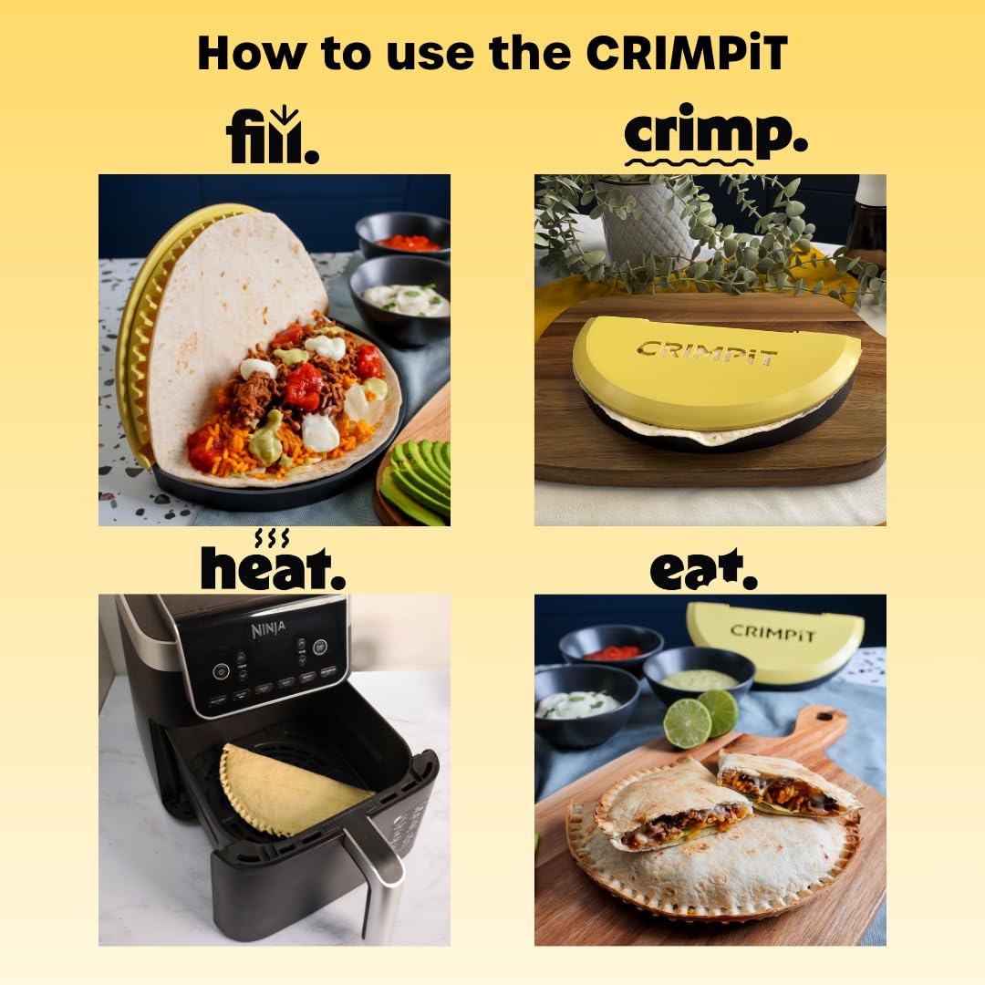 CRIMPiT Sealer loading fillings for tidy tortillas.