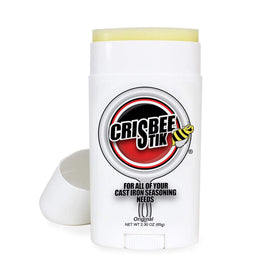 Crisbee Stik bottle pour: easy oil application for cast iron seasoning.
