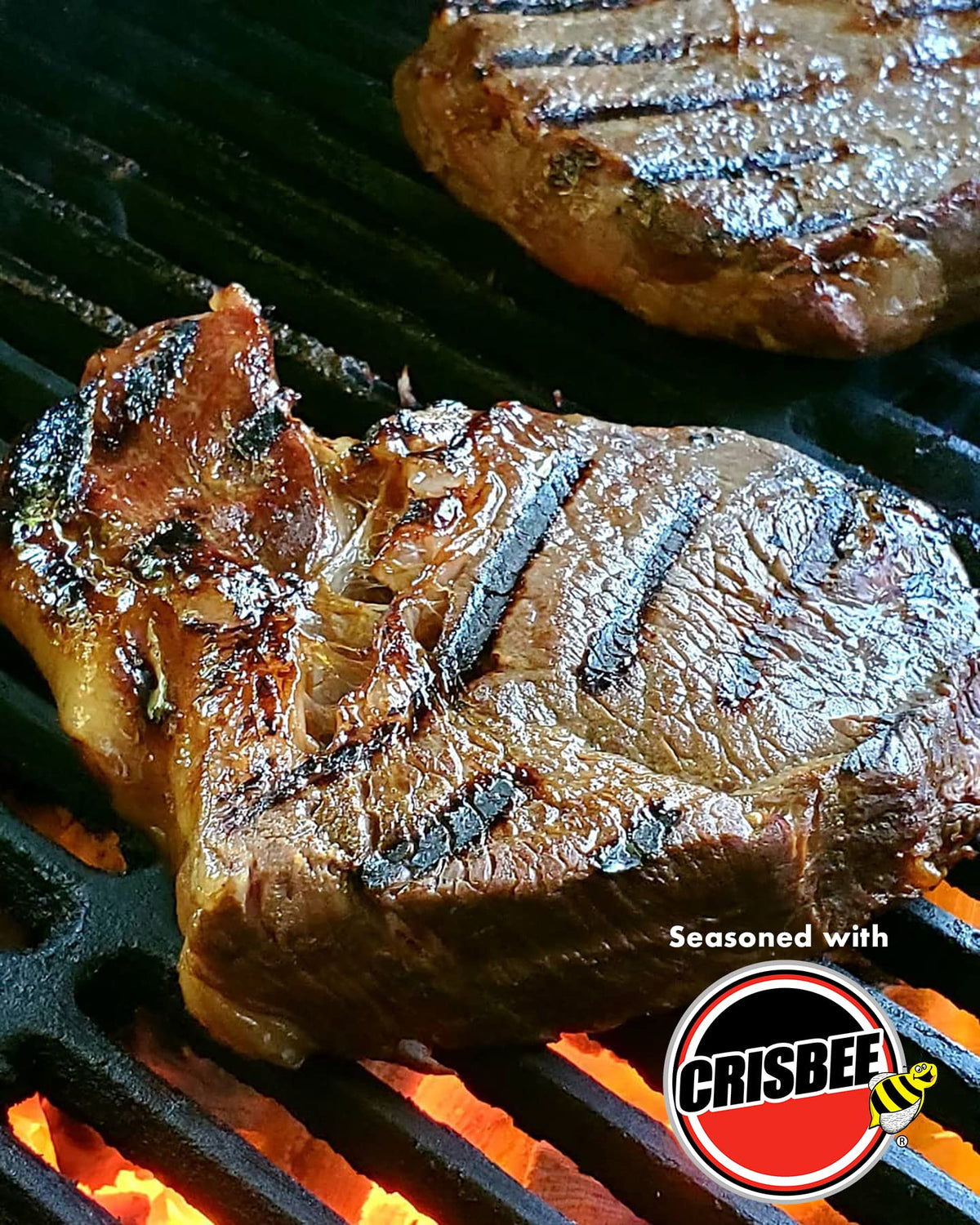 Crisbee Stik hands applying finish: user-friendly seasoning routine.