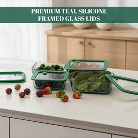 Crispa stackable design fits neatly in fridge shelves.
