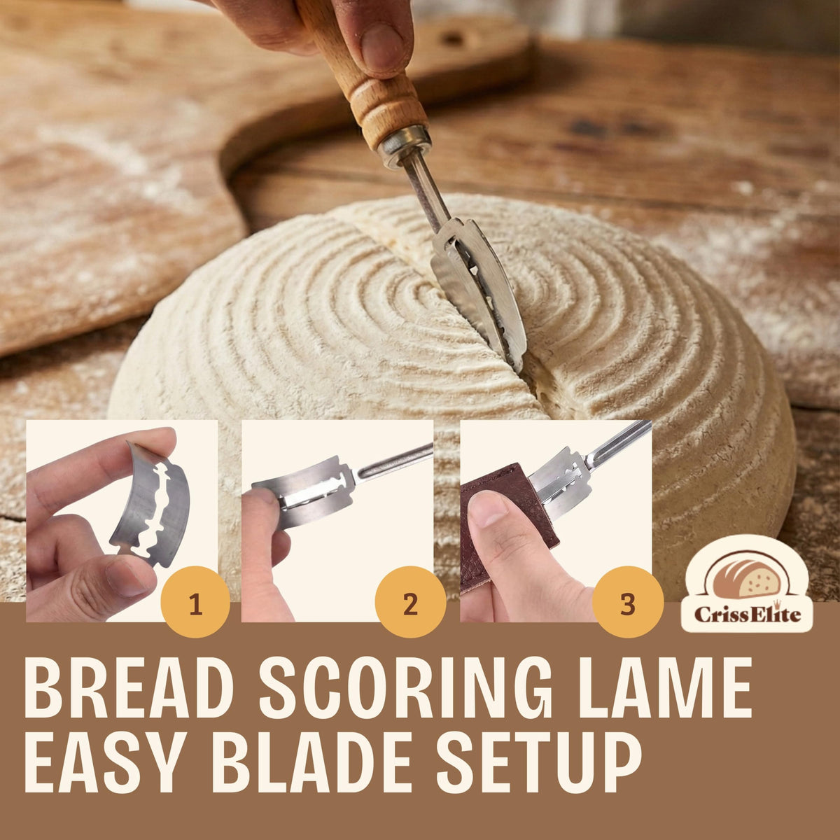 CRISS ELITE sourdough lame for precise loaf scoring