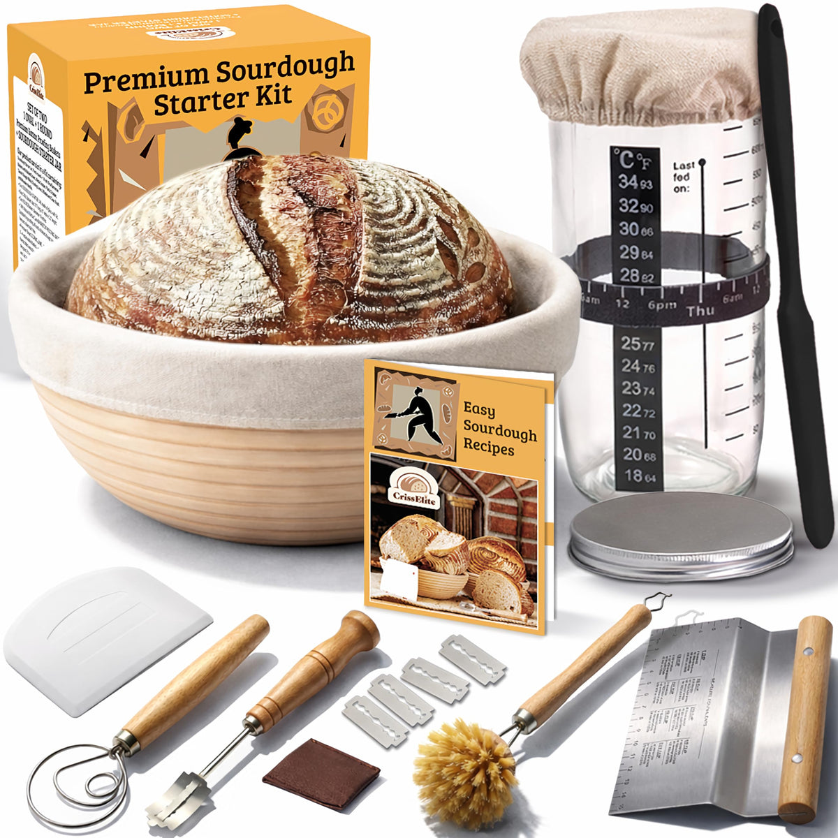 CRISS ELITE 9-inch banneton basket for airy dough and crusty loaves