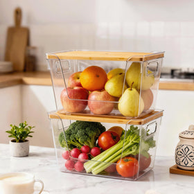Criusia bamboo-lid cutting board feature for quick, safe prep.
