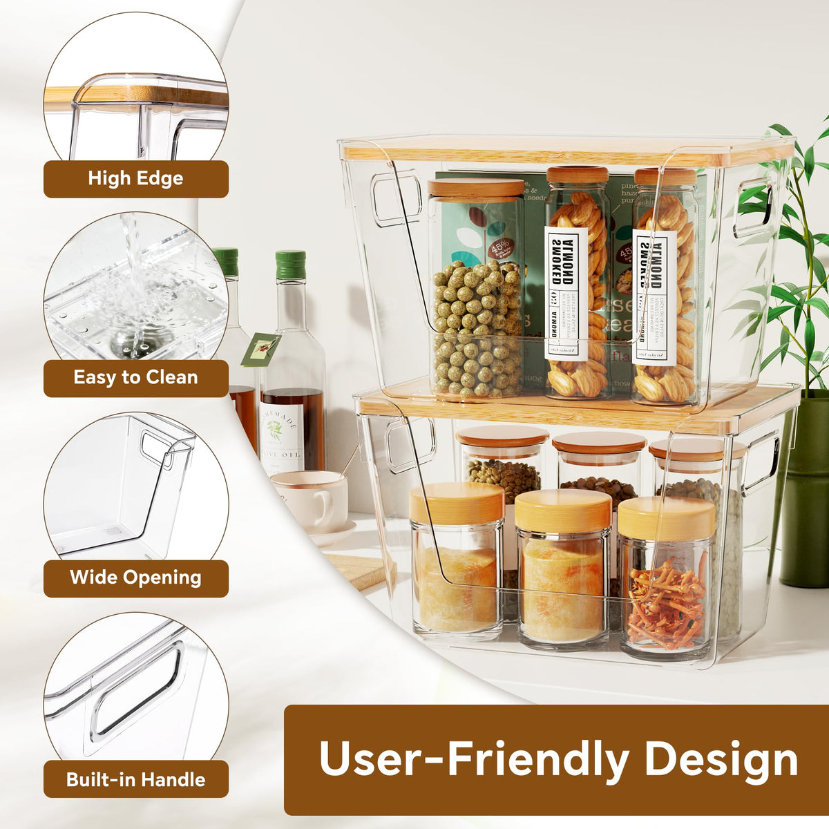 Criusia organizer with a wide opening and built-in handles for easy transport.
