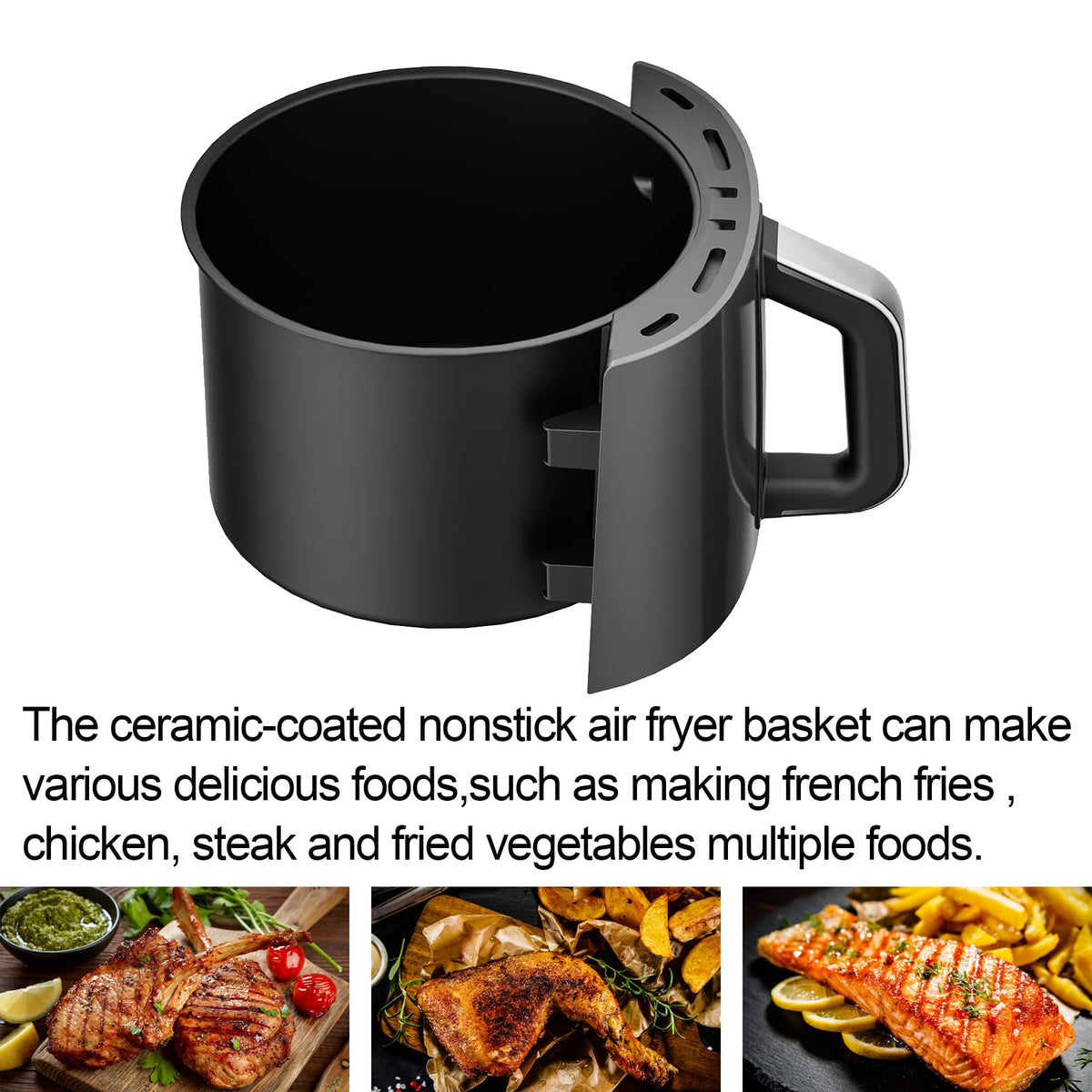 Croask 5.5qt basket set for Ninja AF161 streamlines dishwasher-safe cleaning.