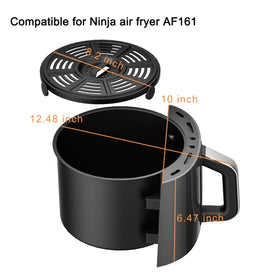 Croask air fryer basket for Ninja AF161 with non-stick surface supports easy food release.
