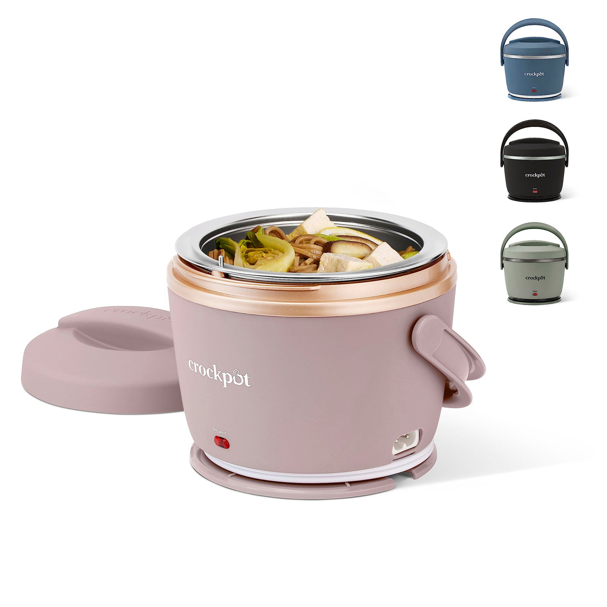 Crock-Pot 20oz portable electric lunch box front view for travel and warm meals