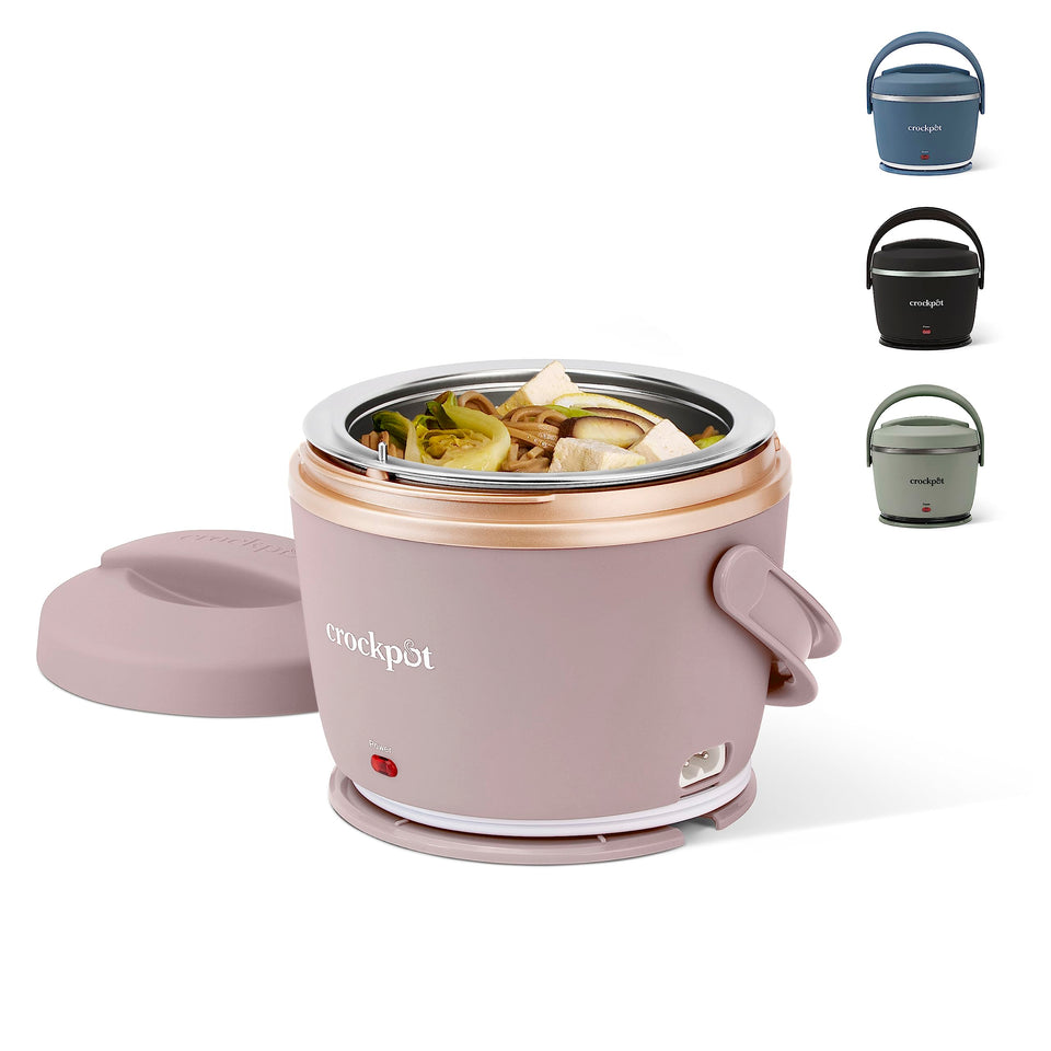 Crock-Pot 20oz portable electric lunch box front view for travel and warm meals