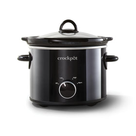 Crock-Pot 2-Quart slow cooker on the counter, ideal for compact meals.