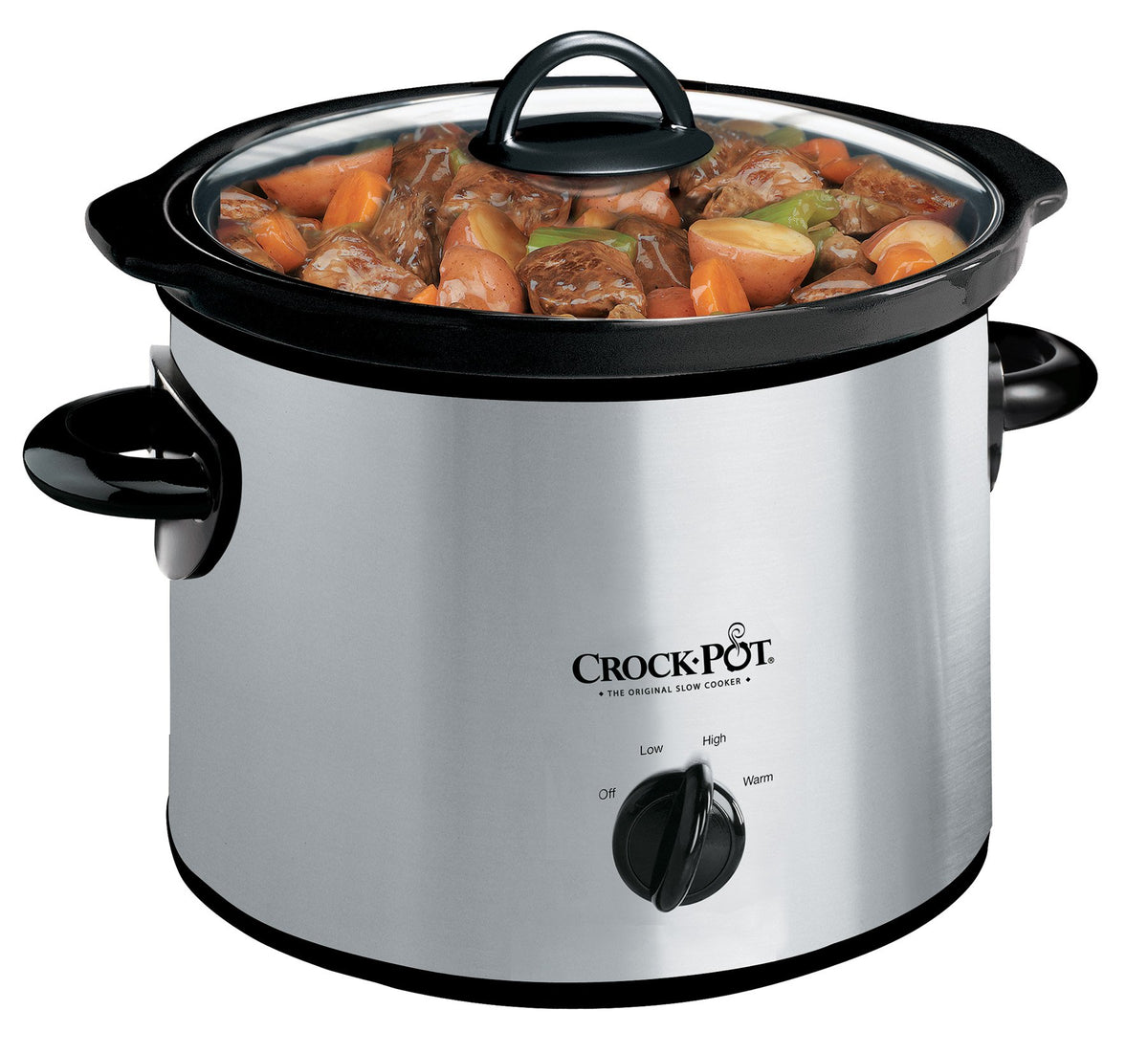 Crock-Pot 3-Quart Round Slow Cooker top view for easy weeknight meals.