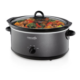 Crock-Pot 7-Quart slow cooker with a 6-lb roast, perfect for hearty dinners.