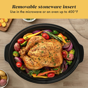 Crock-Pot 7-Quart slow cooker high or low settings support flexible scheduling