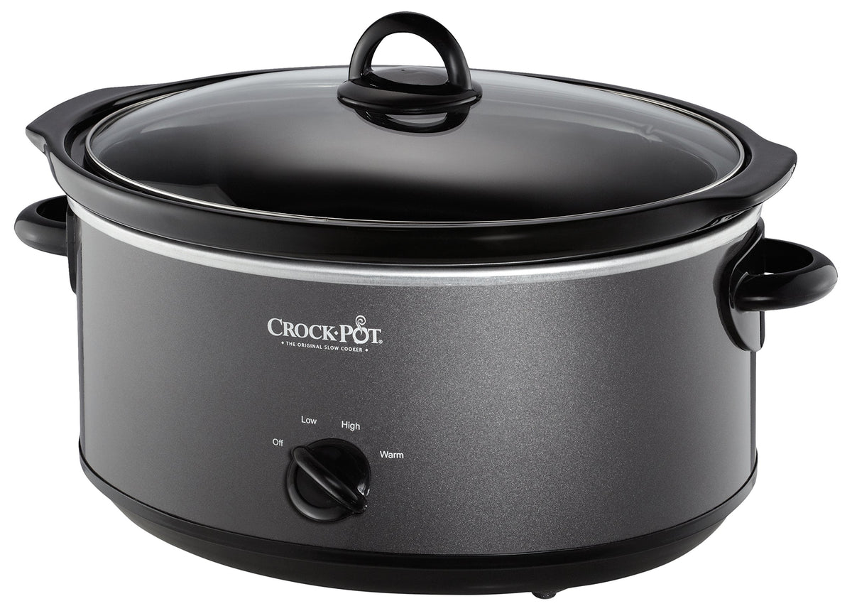 Crock-Pot 7-Quart slow cooker on counter, ideal for hands-off family meals.