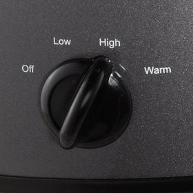 Crock-Pot 7-Quart slow cooker with warming setting to keep dishes ready to serve.