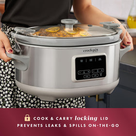 Crock-Pot 7-quart stoneware provides space for family meals.