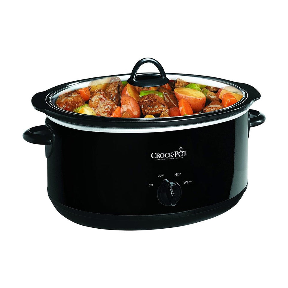 Crock-Pot 8-quart slow cooker with removable stoneware for easy cleanup after family meals.