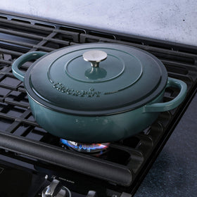 Crock-Pot Artisan enameled cast iron braiser in slate gray