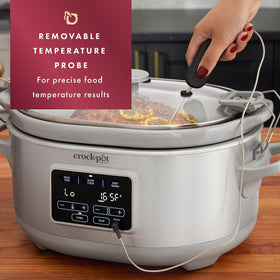 Crock-Pot cook and carry locking lid to prevent leaks during transport.