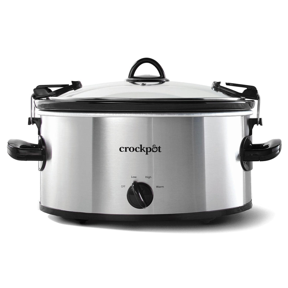 Crock-Pot Cook N Carry 6-quart oval lid lock for travel safety.