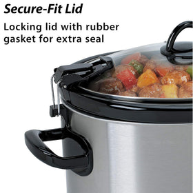 Crock-Pot Cook N Carry 6-quart oval removable stoneware for simple cleaning.