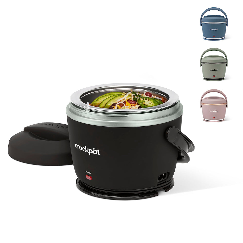 Crock-Pot electric lunch box 20-ounce portion for personal meals on the go.