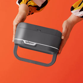 Crock-Pot GO tight-seal lid with steam valve prevents spills.